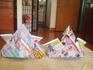 折り紙カブト
