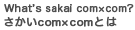 aboutsakaicomcom